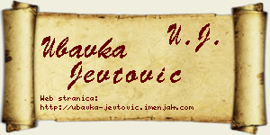 Ubavka Jevtović vizit kartica